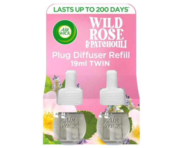 Rezervă odorizant electric Air Wick Wild Rose&Patchouli, 2x19ml