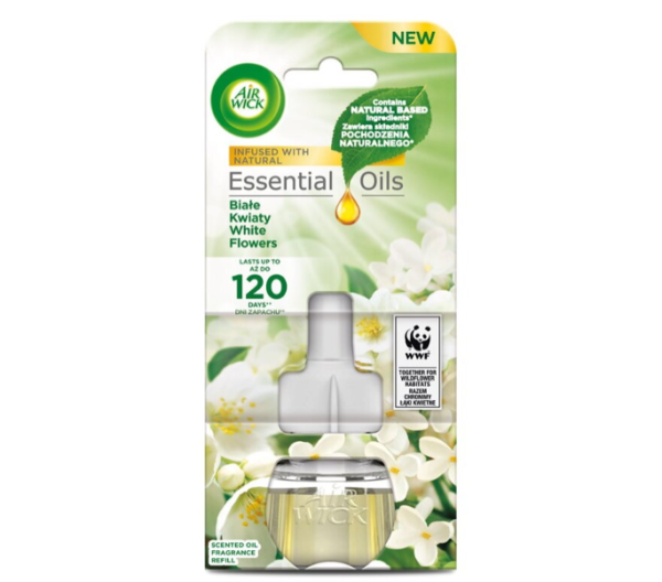 Rezervă odorizant electric Air Wick Flori Albe, 19 ml