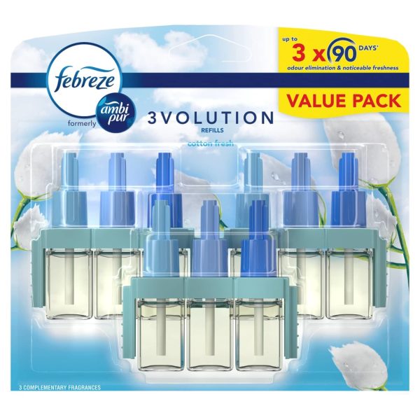 Rezervă odorizant cameră Febreze 3Volution Cotton Fresh, 3x20ml