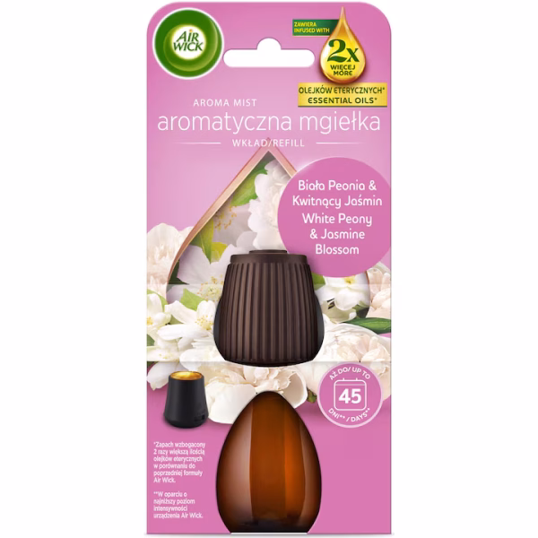 Rezervă difuzor de parfum Air Wick Aroma Mist Bujor&Iasomie, 20ml