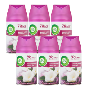 6xRezervă odorizant automat de cameră Air Wick 250 ml, Smooth Satin&Moon Lily